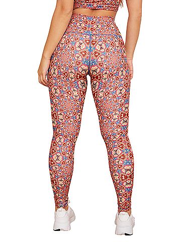 Wolven Fractal Print Leggings (view 2)