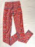Wolven Graphic Aztec Or Tribal Print Red Blue Leggings Size S - photo 8