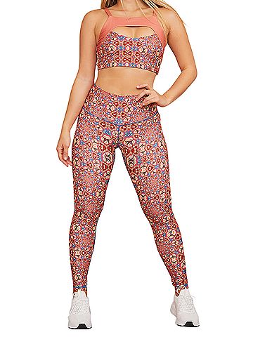 Wolven Fractal Print Leggings (view 1)