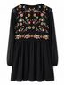 Zara 100% Polyester Floral Black Casual Dress Size XS - photo 3
