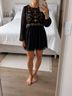 Zara 100% Polyester Floral Black Casual Dress Size XS - photo 5