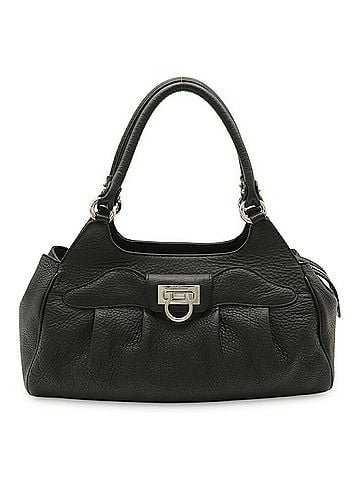 Salvatore Ferragamo Salvatore Ferragamo Gancini Handbag/Shoulder Bag, Leather, Black, EE-21 A069 (view 2)
