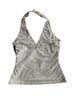 Cache White Black Halter Top Size S - photo 2