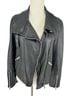 ALLSAINTS 100% Lambskin 62% Viscose 38% Cotton 100% Polyester Solid Black Leather Jacket Size 4 - photo 6