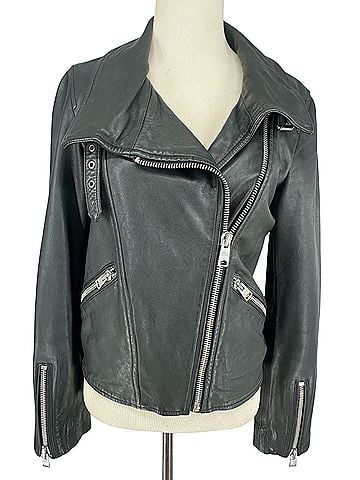 ALLSAINTS Lewin Biker Leather Jacket (view 1)