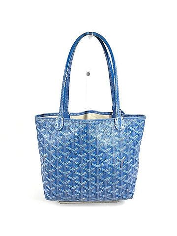 Goyard GOYARD Ange Mini Tote Bag Handbag Leather Men's Women's Blue (view 2)