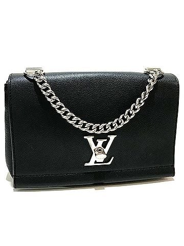Louis Vuitton LOUIS VUITTON M51200 Lockme BB Chain Bag Handbag, Taurillon Leather, Women's, Noir Black (view 1)