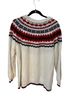 Lane Bryant Fair Isle White Red Black Blue Wool Pullover Sweater Size 22 - photo 2