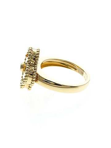 Van Cleef & Arpels Van Cleef &amp; Arpels Vintage Alhambra Yellow Gold (18K) Fashion Mother Of Pearl Band Ring Gold (view 2)