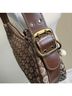 Nine West Print Brown Leather Shoulder Bag One size - photo 6