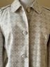 Banana Republic 98% Cotton 2% Spandex 100% Polyester Graphic White Tan Blazer Size M - photo 3