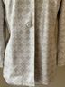 Banana Republic 98% Cotton 2% Spandex 100% Polyester Graphic White Tan Blazer Size M - photo 4