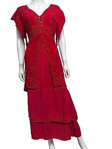 Peach Couture Cocktail Dress (view 2)