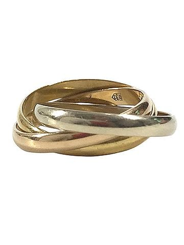 Cartier CARTIER Cartier 18K Gold Trinity Logo Accessory Jewelry Ring YG750 Women's (view 1)