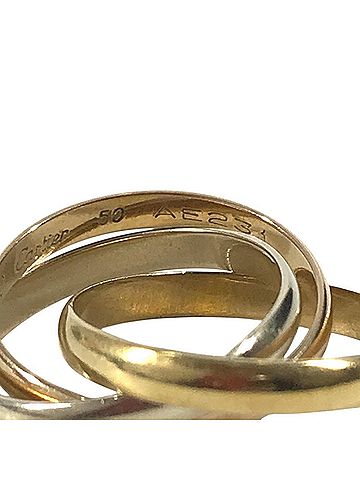 Cartier CARTIER Cartier 18K Gold Trinity Logo Accessory Jewelry Ring YG750 Women's (view 2)