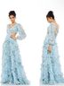 Mac Duggal 100% Polyester Floral Blue Cocktail Dress Size 0X - photo 4