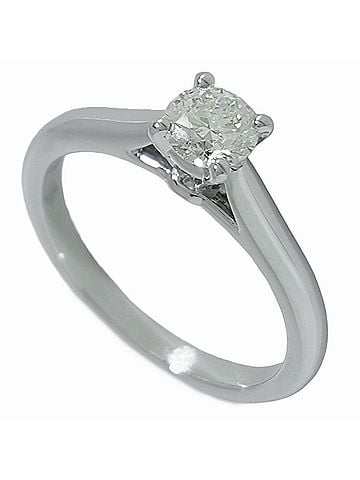 Cartier Cartier Solitaire 1P Ring, Diamond 0.33ct, Platinum 950, 3.3g, G VVS1, 3EX, Women's. (view 1)