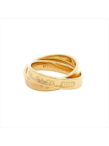Tiffany & Co. Tiffany &amp; Co. Interlocking Circle 1837 Ring, Approx. 18K Yellow Gold, 6.8g, Women's Ring (view 1)