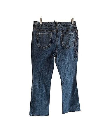 INC International Concepts Denim Embroidered Flare Jeans Jeans (view 2)