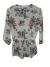 Tempted Floral Multi Color 3/4 Sleeve Blouse Size M - photo 2