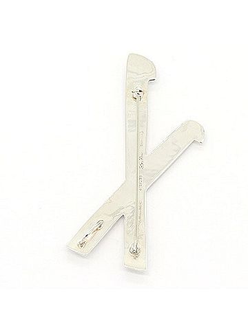 Tiffany & Co. Tiffany &amp; Co. Paloma Picasso Kiss Brooch, Sterling Silver 925 Cross, Women's Necklace Pendant Choker. (view 2)
