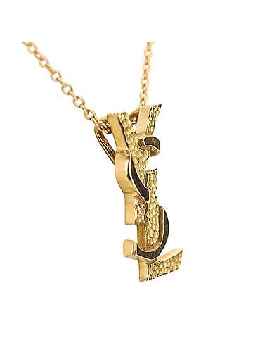 Yves Saint Laurent Yves Saint Laurent (YSL) 18K Gold Pendant Chain Necklace for Women (view 2)
