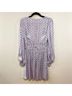 Maje 100% Polyester Bow Print Purple White Casual Dress Size S - photo 5