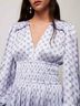 Maje 100% Polyester Bow Print Purple White Casual Dress Size S - photo 3