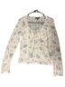 Self Esteem Floral White Blue Green Long Sleeve Blouse Size L - photo 1