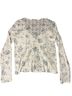 Self Esteem Floral White Blue Green Long Sleeve Blouse Size L - photo 2