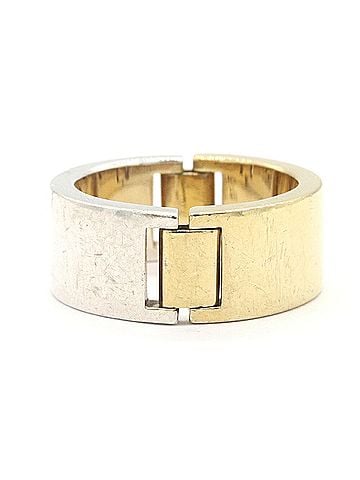 Bottega Veneta Bottega Veneta Two-Tone Sterling Silver 925 Ring, Combination Ring for Men. (view 1)
