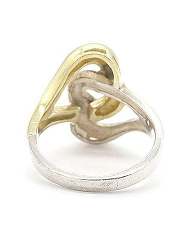 Tiffany & Co. Tiffany &amp; Co. Double Heart Ring, Yellow Gold and Sterling Silver 925 Combination Women's, 18K Gold, SV (view 2)