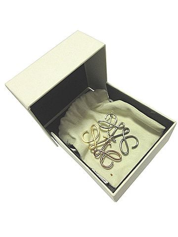 Loewe Loewe Anagram Metal Gold Silver Bronze Gunmetal Brooch 1616LOEWE (view 2)