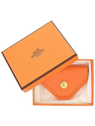 Hermès Hermes Le Vingt-Quatre Veau Gulliver Orange Gold Hardware ?A Stamp (Made in 1997) Wallet/Coin Case 0070HERMES (view 2)