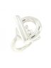Hermès 100% Sterling Silver Silver Toned Hermes Hermès Croisette Ring One size - photo 1