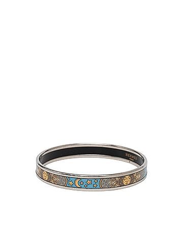Hermès Hermes Email PM Bangle, Silver, Multicolor Metal, Women's (view 2)