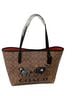 Coach Brown Black Orange Leather Tote One size - photo 1