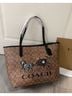 Coach Brown Black Orange Leather Tote One size - photo 4