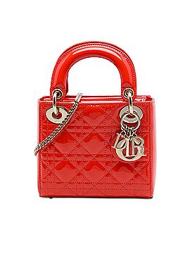 Dior Mini Patent Cannage Lady Dior (view 1)