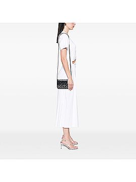 Chanel CC Quilted Metallic Fabric Wallet On Chain (view 2)
