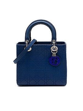 Dior Medium Ultra Matte Calfskin Embossed Cannage Lady Dior (view 1)