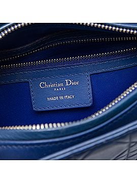 Dior Medium Ultra Matte Calfskin Embossed Cannage Lady Dior (view 2)