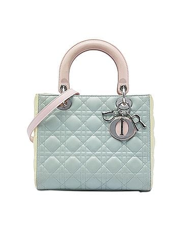 Dior Medium Tricolor Lambskin Cannage Lady Dior (view 1)