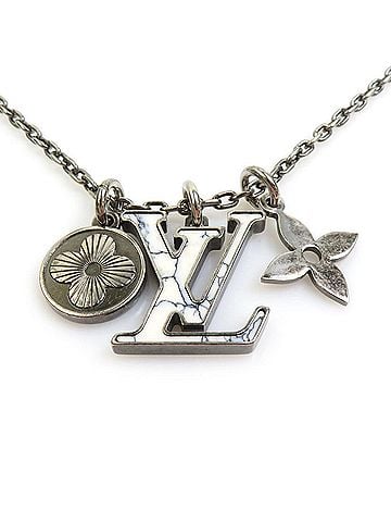 Louis Vuitton Louis Vuitton LOUIS VUITTON Necklace Pendant LV Initials Silver Men's M00317 h32349i (view 1)