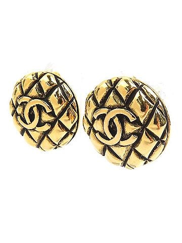 Chanel Chanel earrings, metal, gold, women's, h32348i (view 2)