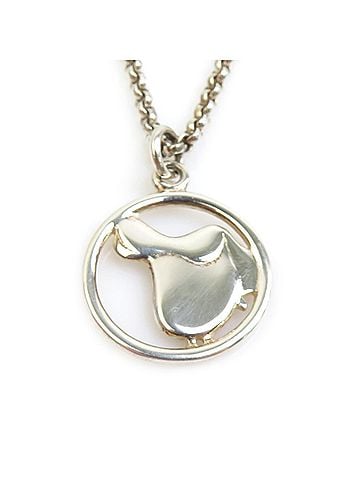 Hermès Hermes HERMES Necklace Saddle Sterling Silver 925 Men's Women's h32350a (view 1)