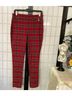 Tommy Hilfiger Plaid Red Multi Color Casual Pants Size 10 - photo 6
