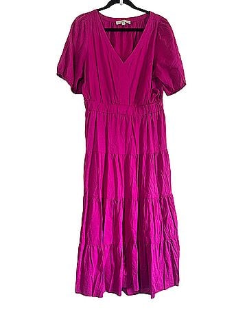 Ann Taylor LOFT Loft Tiered Cut Out Back Maxi Dress Casual Dress (view 2)