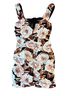Express Floral Black Brown Ivory Cocktail Dress Size M - photo 2