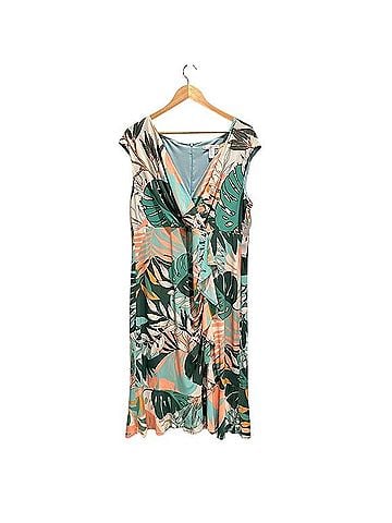 London Times Side Ruched Ruffle Cascade Dress Cocktail Dress (view 1)